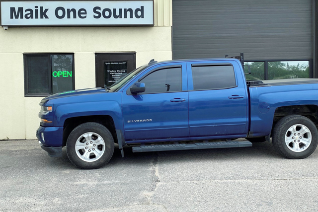 2021 Chevrolet Silverado with professional window tint in North Bay